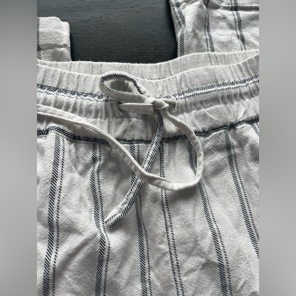 Vero Moda Linen Blend Striped Drawstring Pants Small - Picture 2 of 11